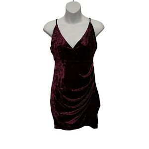 Bodycon crushed velvet mini dress medium